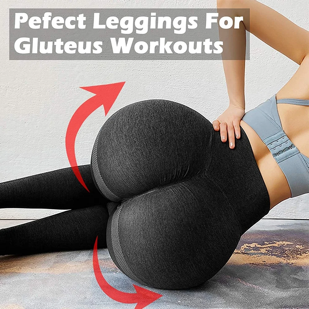 Custom Logo High Waisted Activewear Breathable Butt Lift Gym Black Legging For Women Recycled Shapewear Seamless Knit Leggings