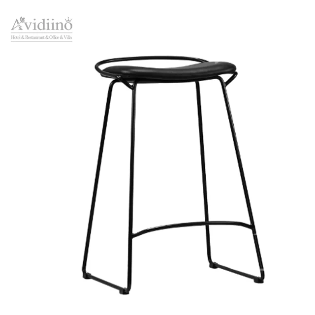 Hot sale metal frame stacking stool bar counter stool Metal Iron Base Bar Stool Chair  with Metal Legs and Footrest
