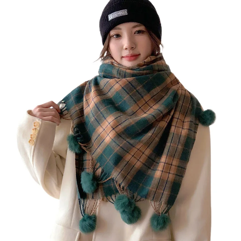 Wholesale Double Side Brushed Winter Scarf Long Wrap Shawl Warm Imitatie Cashmere Pashmina Cashmere Feeling Shawl for Women