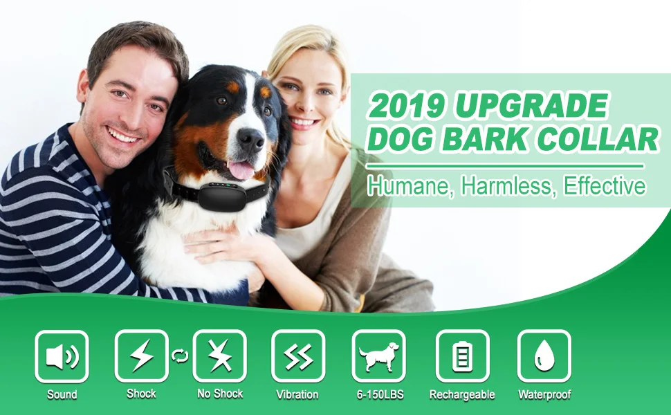 Rechargeable Dog Anti Bark No Stop Barking Control Collar Training Device