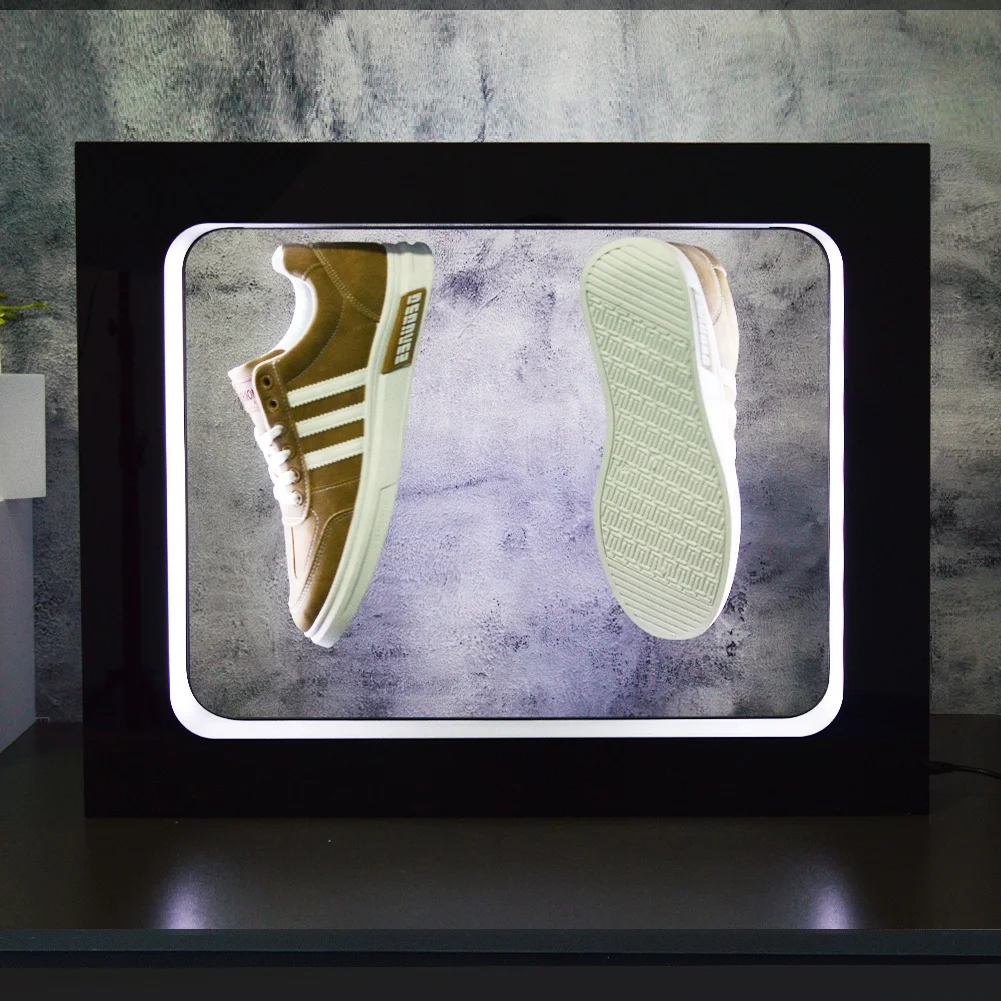 New Pattern Acrylic Advertising shoe display stand Magnetic Floating Shoe Display Levitating Sneaker Display shoe floating Racks