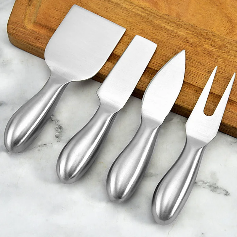 Hot Sale Amazon Ready to Ship Cutlery Stainless Steel Hollow Handle 4 Piece Cheese knife set