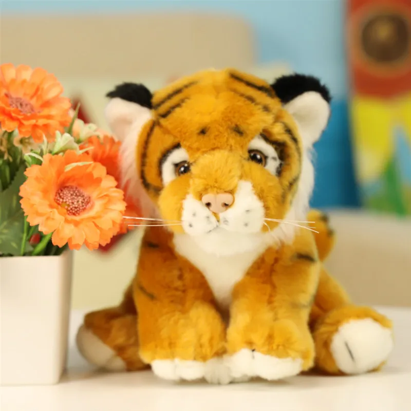 Dropshipping simulated lifelike plush toy tiger stuffed animal