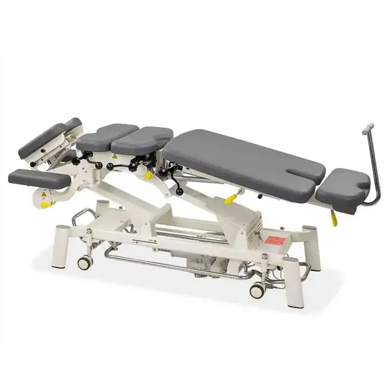 Fairworth-360 Professional Electric Lift Traction Table Chiropractic Instrument Electric Traction Chiropractic Bed with Wheels