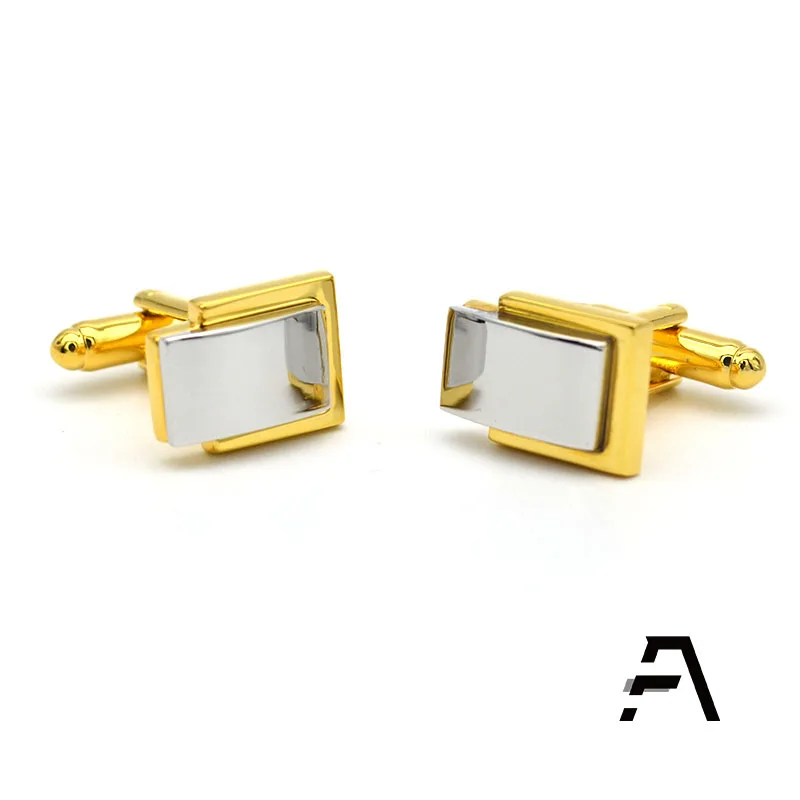 Metal silver gold men cufflinks wholesale price dongguan fancy