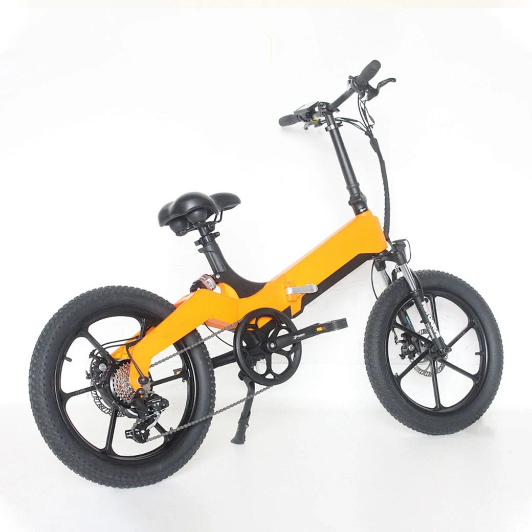 New Foldable Electric Vehicle Mag Alloy Folding with Rear Suspension 250W Rear Al Alloy Integrated Wheel Motor E-bike
