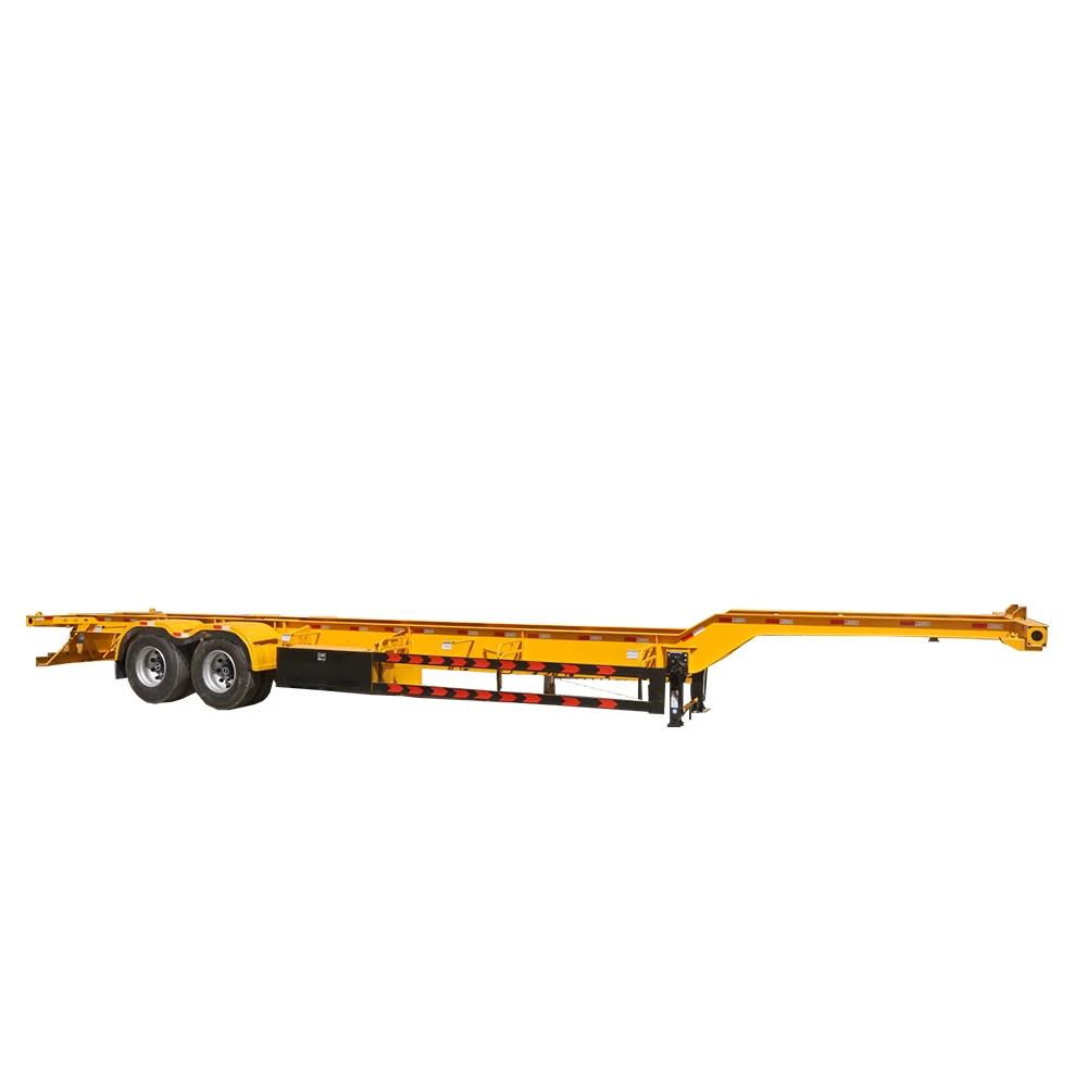 Heavy Duty 3 Axle 40ft Container Skeleton Semitrailer In Truck Semi Trailer