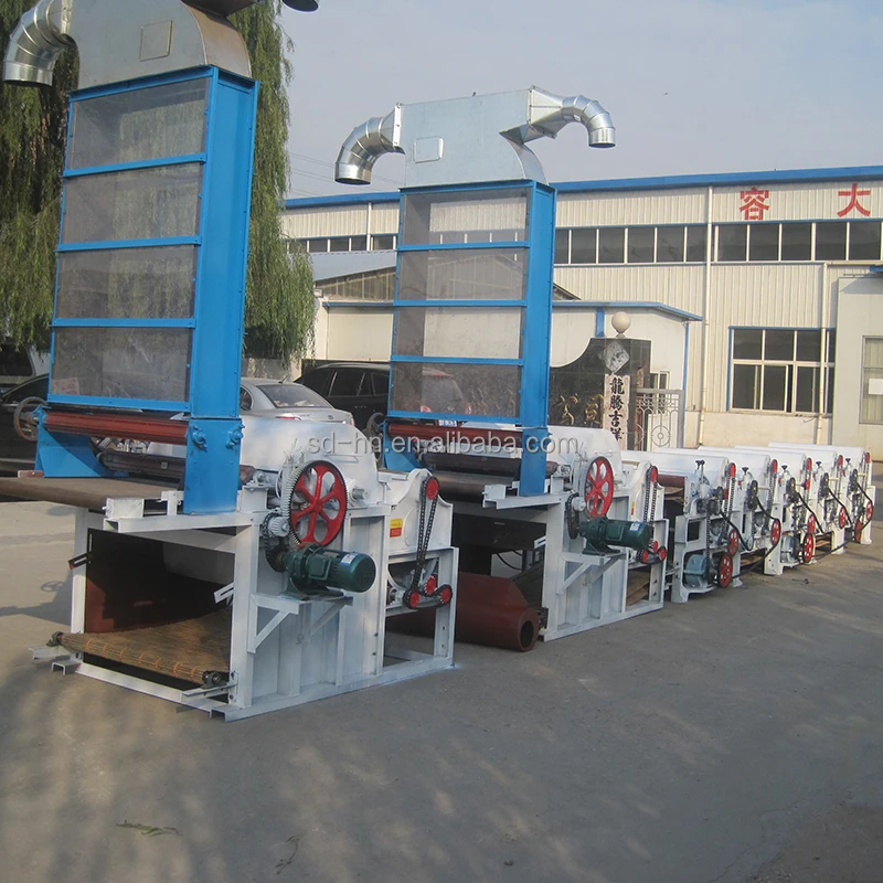 Textile waste recycling machine opens all kinds of waste fabrics into fibers Opening machine  cleaning machine turn into yarn