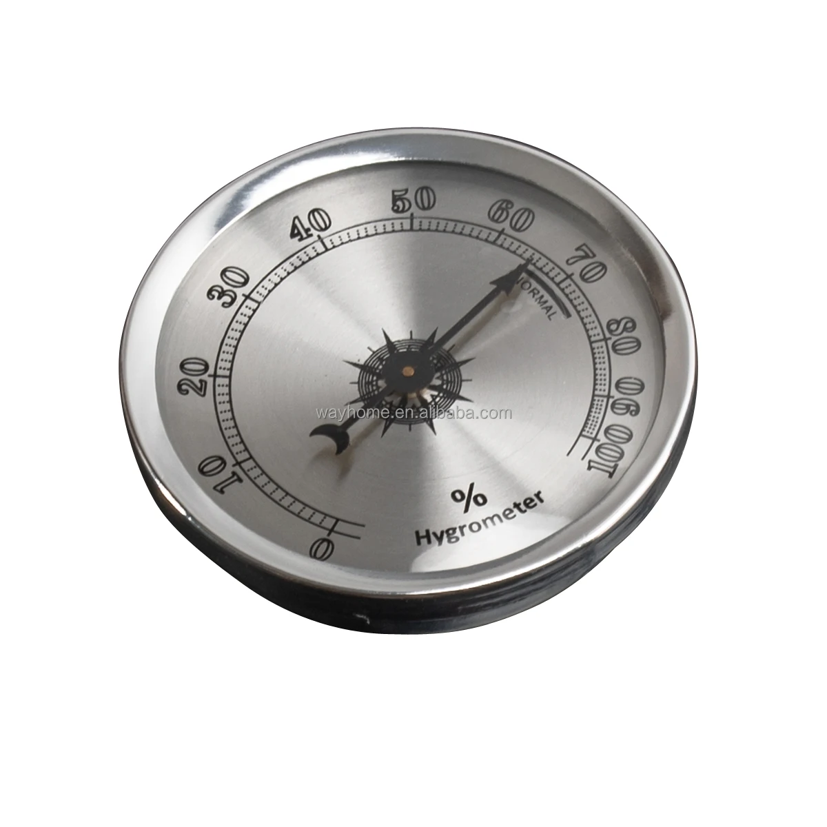 Brass Analog Hygrometer with Glass Face for Humidors Cigar Hygrometer CG-023S