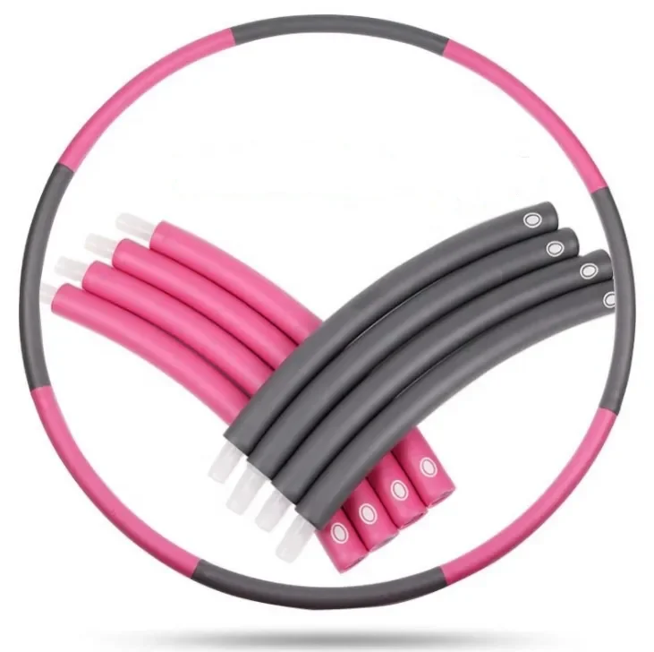 Hot Sell Fitness Hula Ring Hooping Weighted Hoops Detachable Plus Size Adjustable Adult Sport Loss Weight Hula ring hoop