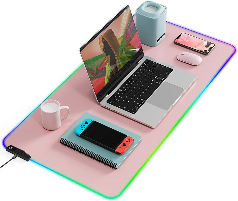 Custom RGB Gaming Mouse pad, desk pad, mousepad, Glowing mouse accessory