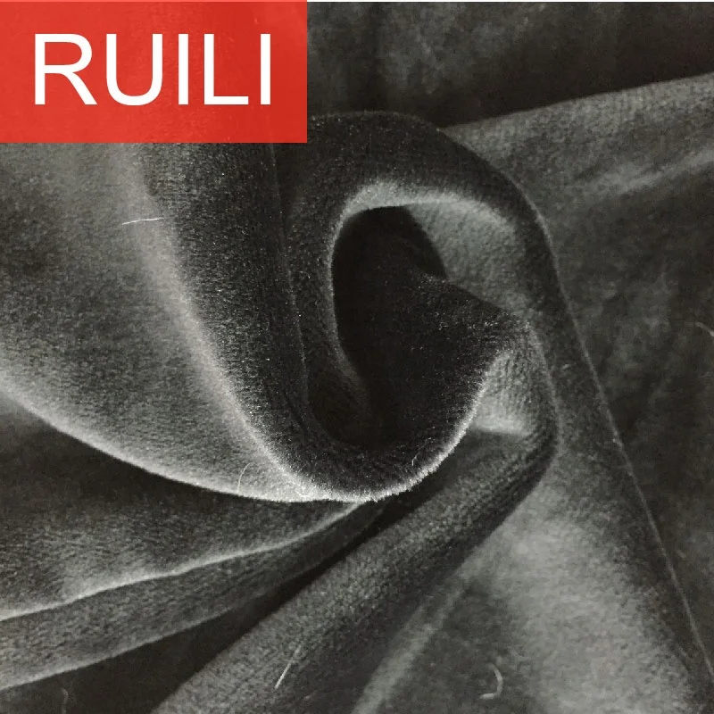 95%Polyester 5%Spandex black elastic super soft 2mm EF Velboa textile fabric