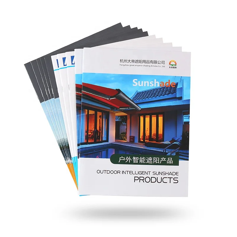 custom saddle stitching catalog printing brochure for business exhibition