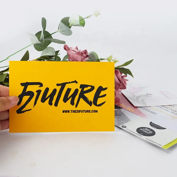 Quality Luxury Custom Gold Foiled Logo Business Card Advertising Postcard Company Promotion Thank You Card Greeting Card