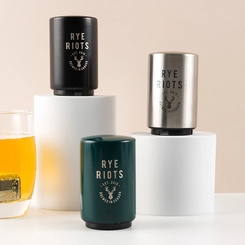 Магнитная открывалка для пивных бутылок с индивидуальным логотипом из нержавеющей стали, автоматическая открывалка для пивных бутылок