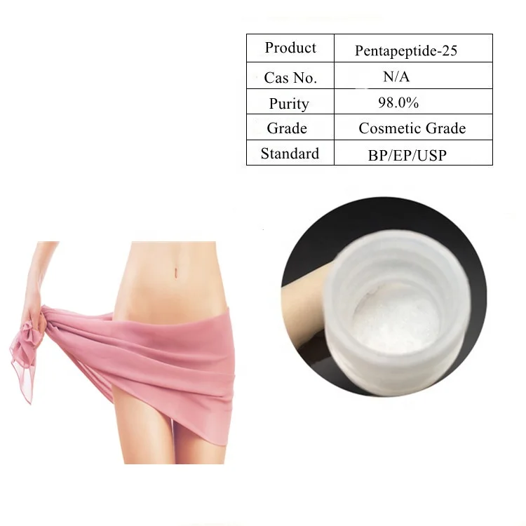 
GMP factory supply cosmetic ingredients Slimming Peptides Pentapeptide-25 UC Peptide V Pentapeptide 25 Powder 98.0% Purity 