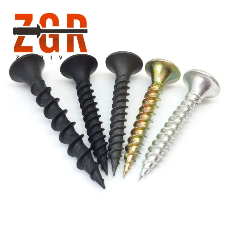 Zinc plated Black Phosphated Drywall Screws  with Bugle Head Factory Price and High Quality