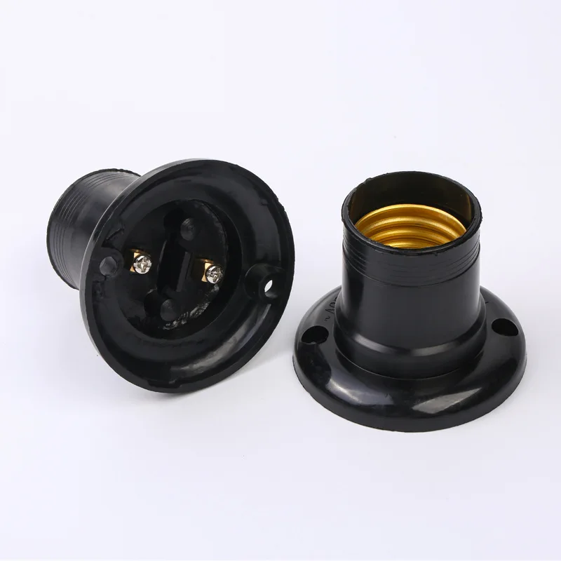 Заводская Прямая поставка E27 D2205 черный пластиковый патрон осветительный прибор