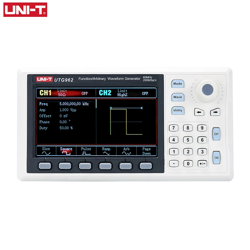 UNI-T UTG932 UTG962 Function Arbitrary Waveform Generator Dual Channel 200MS/s 14bits Frequency Meter 30Mhz 60Mhz