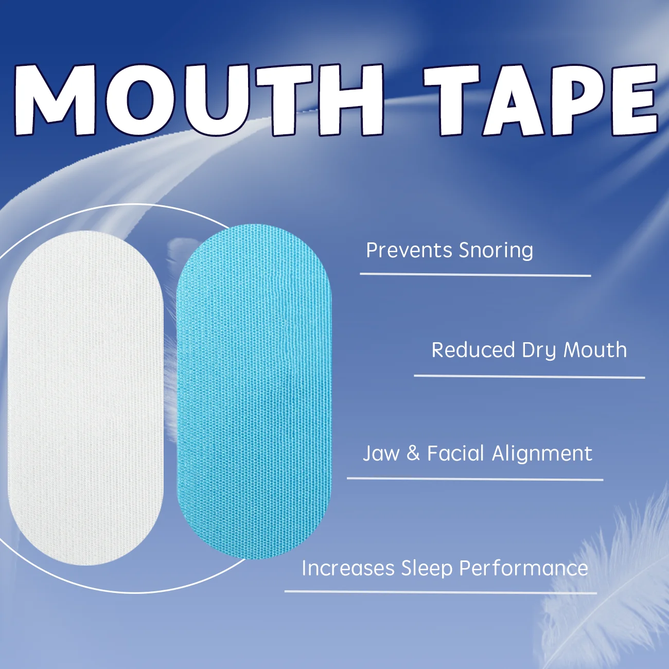 OEM Latex Free Sealing Bouncy Mouth Tape Kinesiology for Sleeping Black