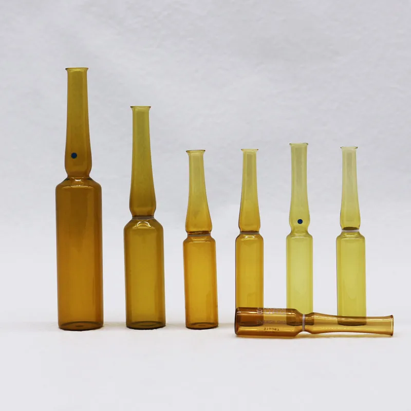 1ml 2ml  low borosilicate one point cut normal type pharmaceutical glass vial ampoule bottle