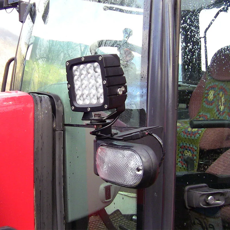 High Brightness Square Car Work Light Mini 48w 16led Industrial Excavator Work Light