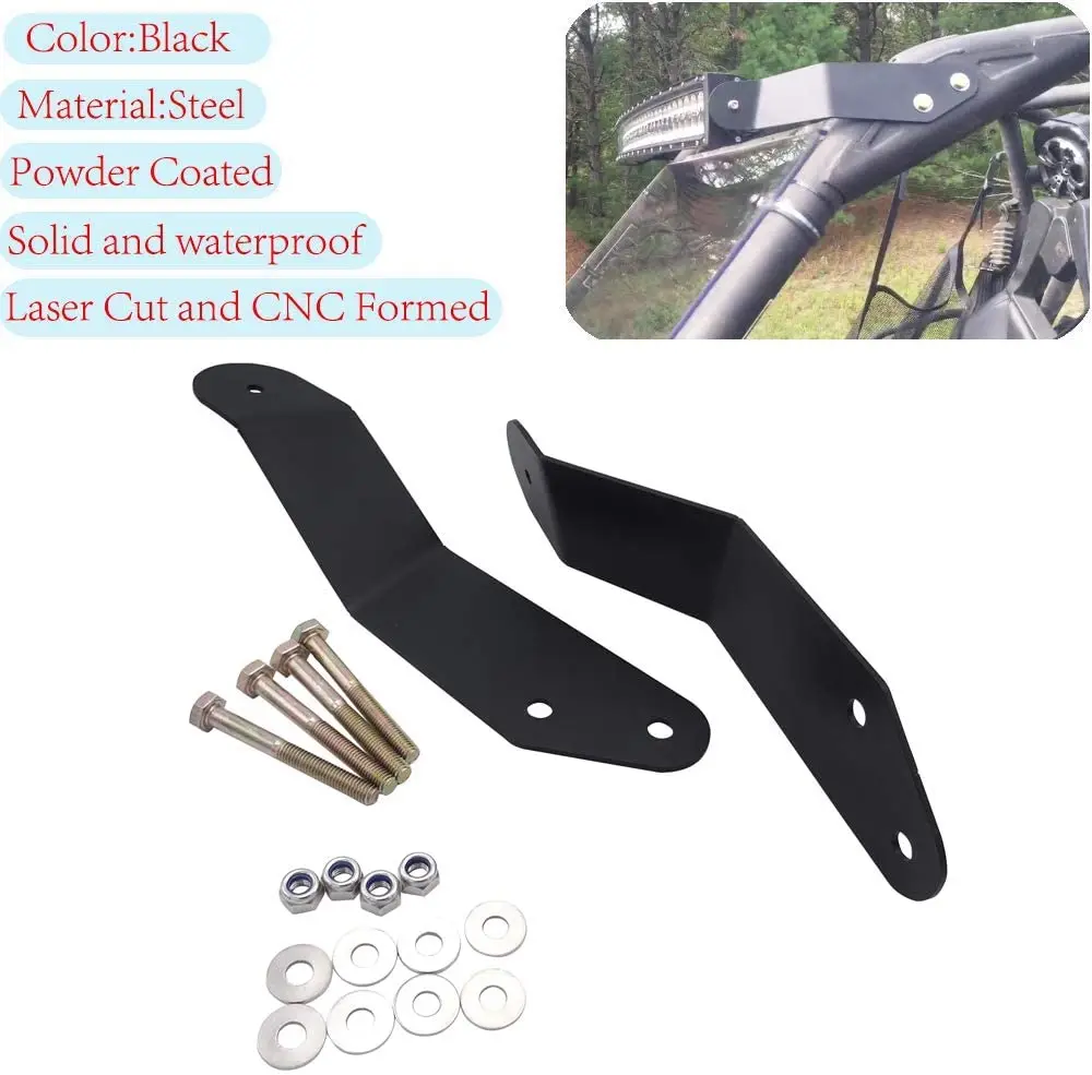 NEWWIND Front Upper Windshield 42 Inch LED Light Bar Mounting Bracket For UTV 2014-2019 Can-Am Maverick XRS Command 1000 800