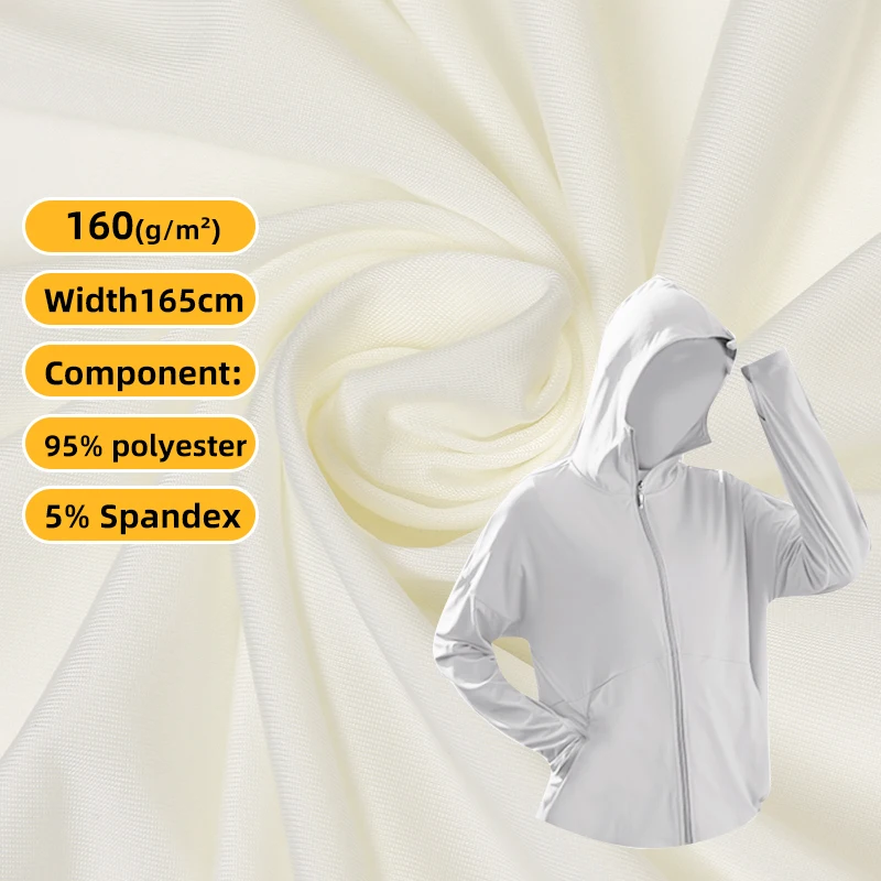 Factory Wholesale Ice Fabric manufacturer Touch coolness for sun-protective clothing Ice sleeve fabric