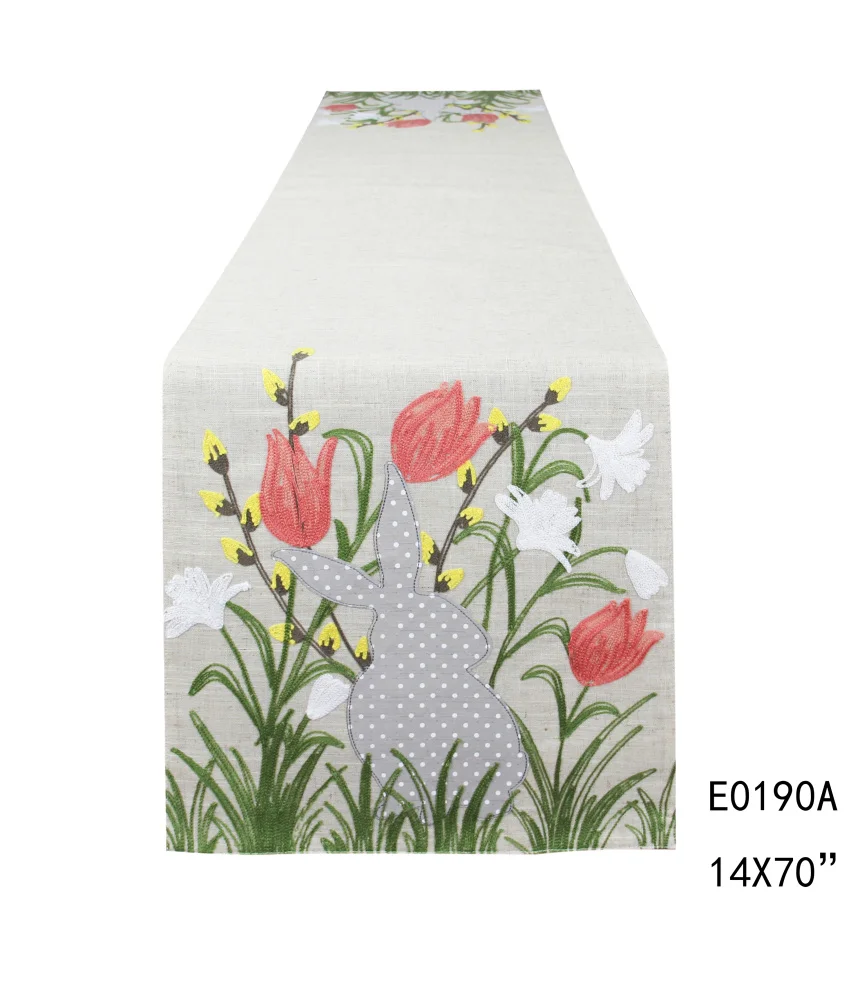 
 Скатерть из полиэстера на заказ, скатерть с вышивкой, Пасхальная скатерть  