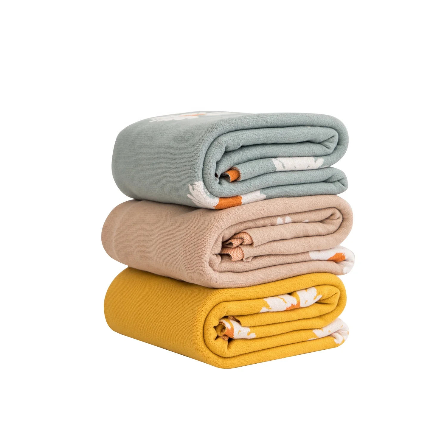 Cotton Knit Throw Blanket Super Soft Cozy Lightweight Decorative Knitted Couch Cover Blanket