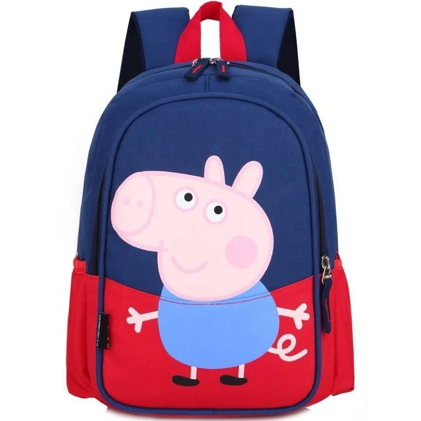 New design children customized oem school bag gift boy and girls cute cartoon animal piggy paige backpack