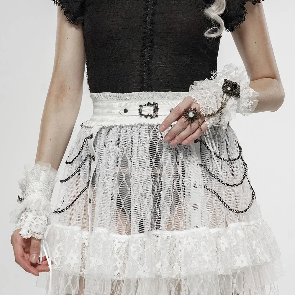 WS-327 PUNK RAVE Sexy Queen Lace Vintage Gloves women elegant gothic gloves