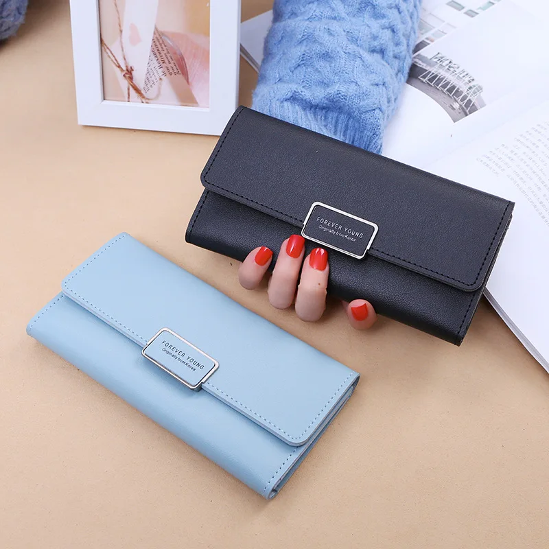 Hot Sale fashion Portable  Waterproof  Purse  Pu  Leather Wallet For  Women
