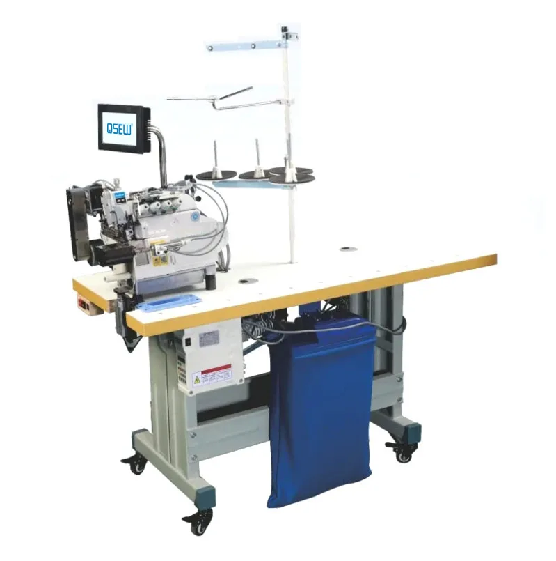 QS-5100D-SLS automatic sleeve cuff overlock sewing machine wristband machine glove machine