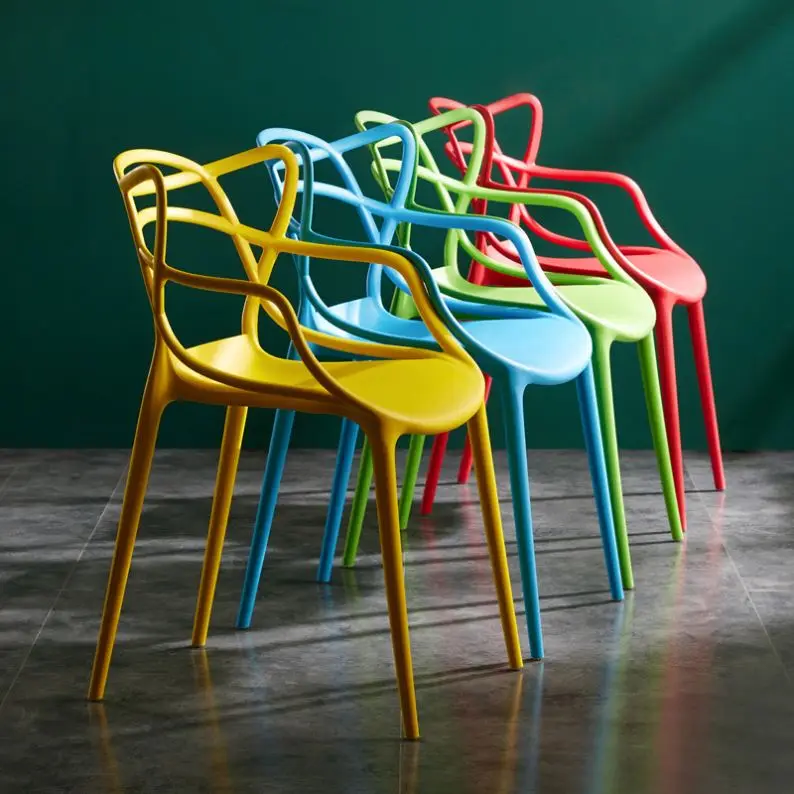 Wholesale Dining Room Furniture high quality Garden chairs household minimalist style cat ear plastic chairs