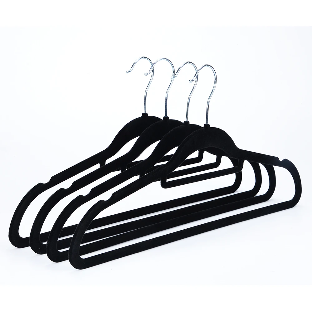 Supermarket hot sell velvet hanger simple velvet hanger