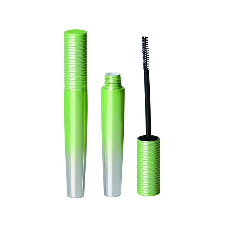 Wholesale Green Round Mascara Tube 15ml Big Capacity With Silver Dot plastic empty mascara container tubes