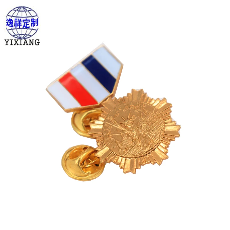 Custom 3D Manufacture Ribbon Award Plating Gold Medals Soft Enamel Boxing Medal