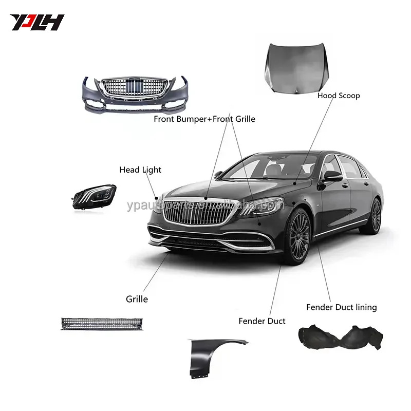 W221 Facelift Upgrade Body Kit For Mercedes-Benz W221 S Class 2006-2012 Year Upgrade to 2020 Year W222 May Style