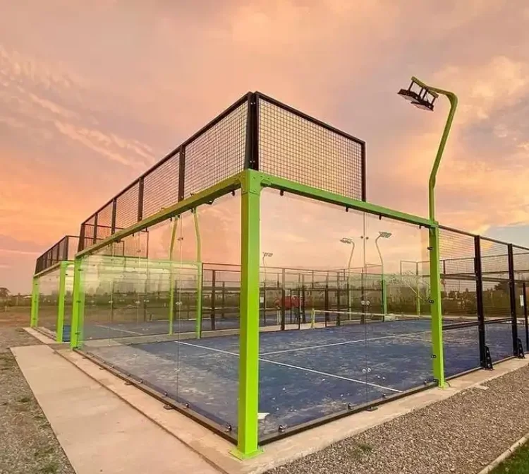 Professional Padel Court With Roof Tennis Grass Padel Panoramic Sport Court With Cover