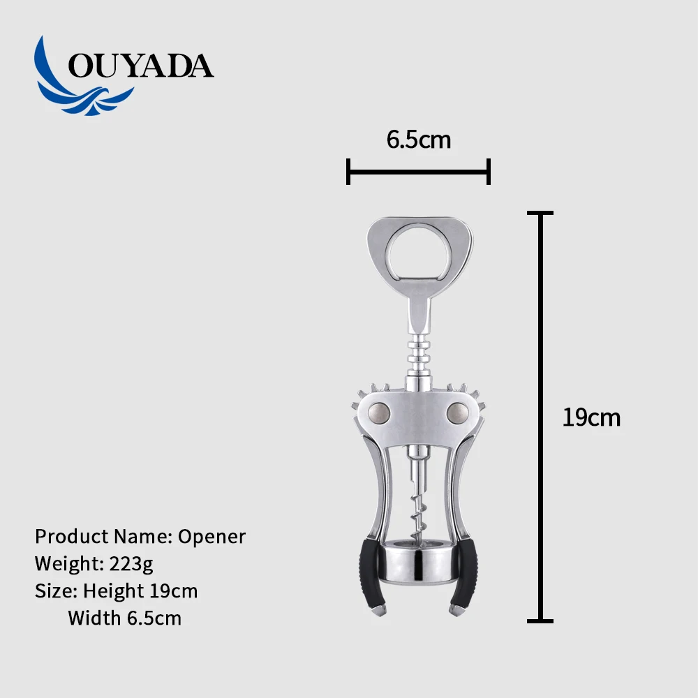 Factory Direct Custom Logo Stainless Steel Personalised Souvenir Red Wing Wine Cork Corkscrew Auger Wooden Can Bottle Opener