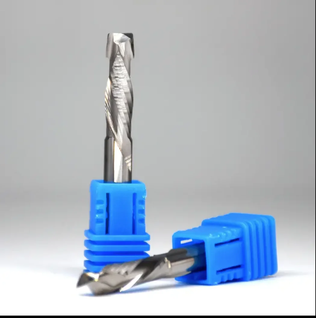 CNC carbide 1/8 3/8 1/4 1/2 compression spiral router bit for wood cut compression end mill cnc cutter up & down compression bit