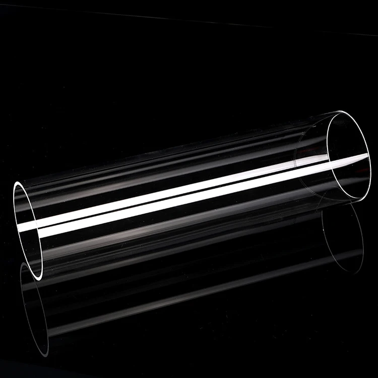 Customized Size Clear Quartz Glass Tube Fused Silica glass sleeve Transparent Quartz Tubing