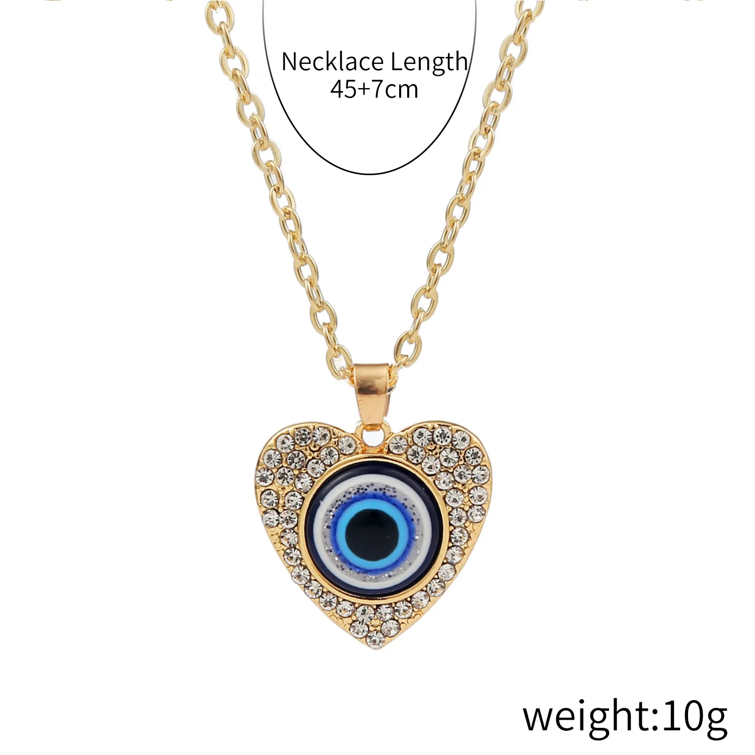 BELLEGIRL Europe and American new fashion necklace wholesale  hot sale hip hop Angel eye pendant necklace jewellery