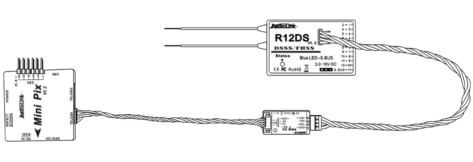 Brand New Radiolink PRM-03 for Drone UAV Real-time OSD Telemetry Sensor Mini Receiver for RC Plane Multi Copter RC OSD Module