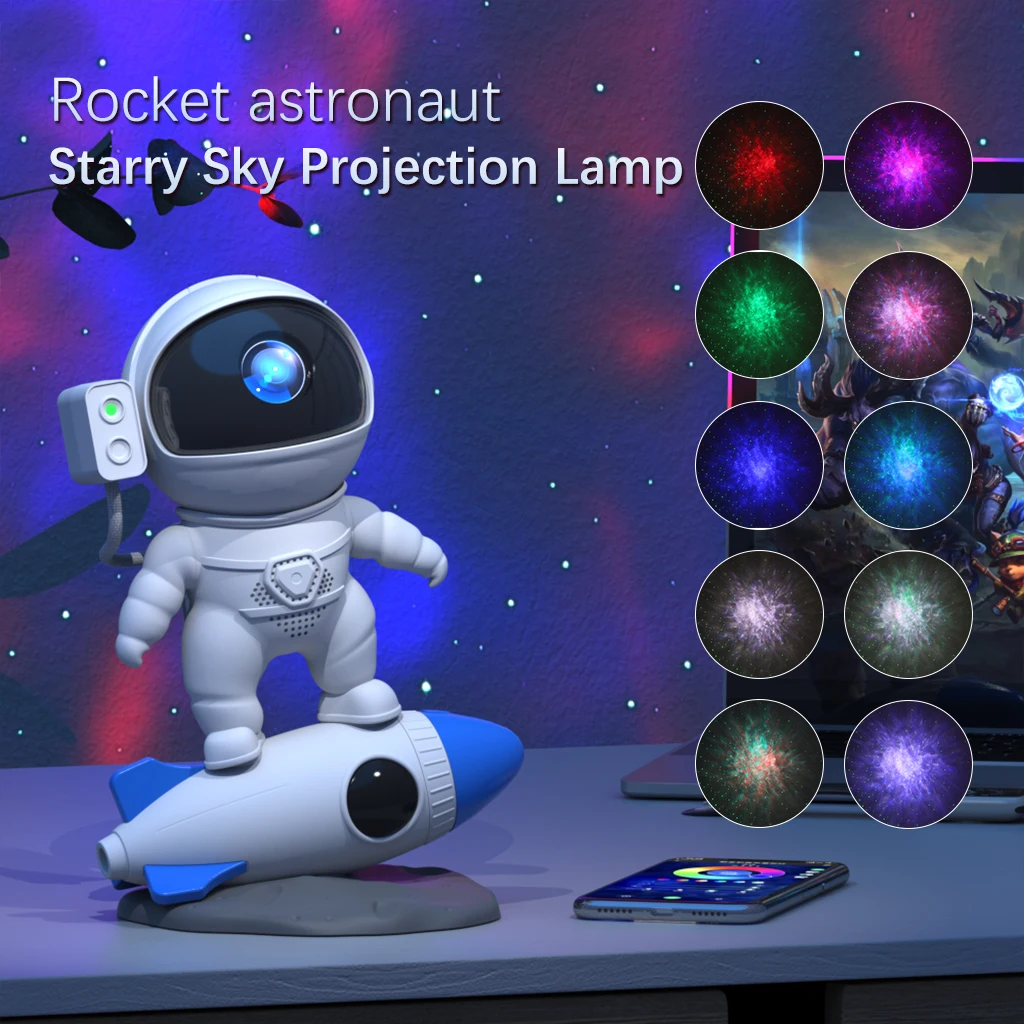 Rocket Astronaut Nebula projector Night Light mini galaxy star laser projector light for Bedroom kids led light projector