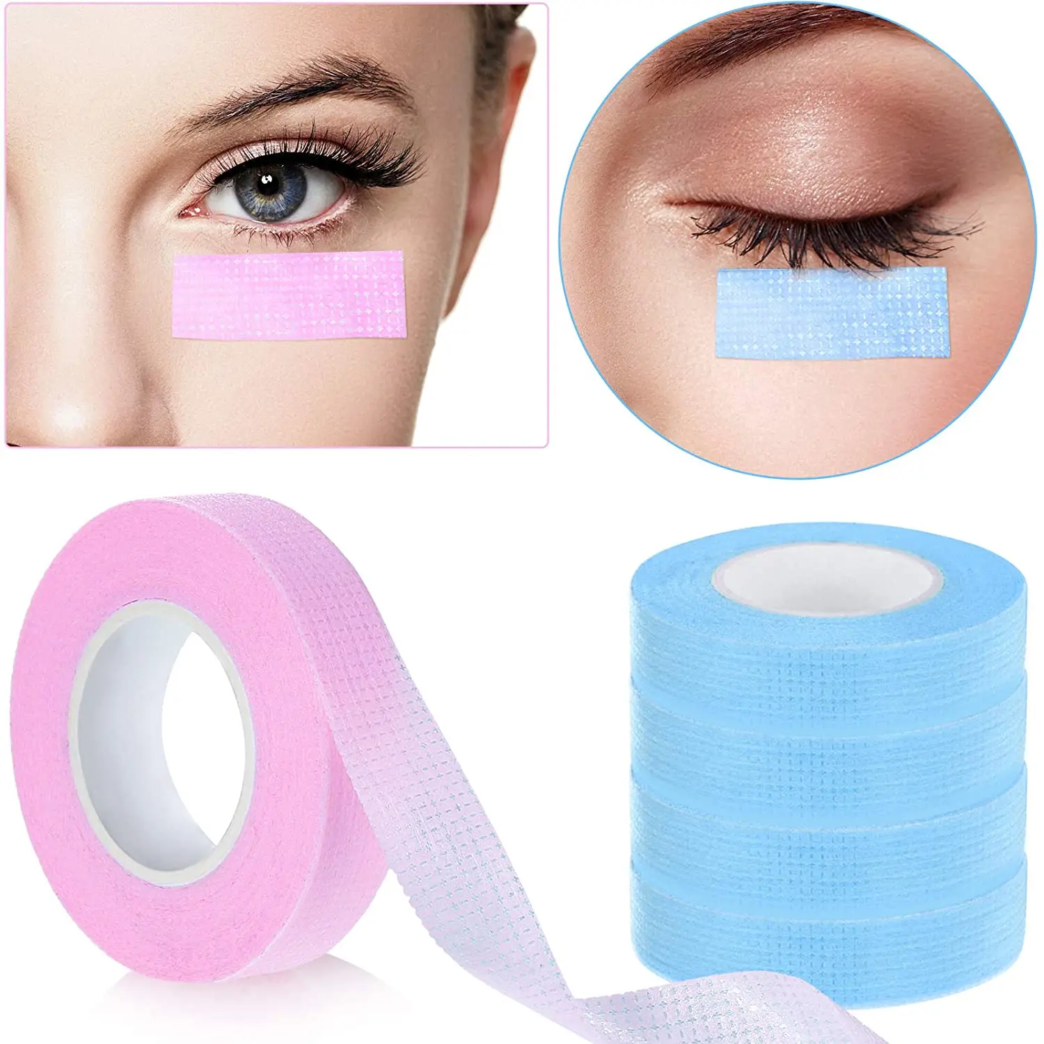 HERSQUEEN Hot Sale Colorful Eyelash Tapes For Eye Protection High Quality Non-woven Cloth Breathable Lash Tape Private Label OEM