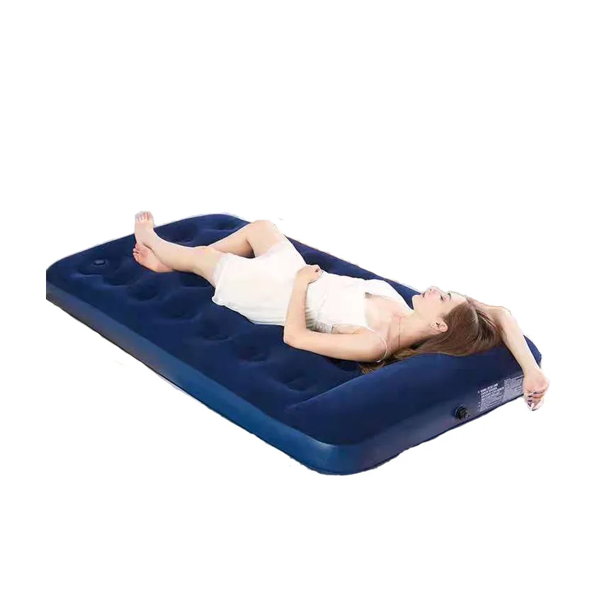 Factory Wholesale Foldable Flocking Inflatable Air Mattress Outdoor Camping Wholesale Inflatable Bed Mat