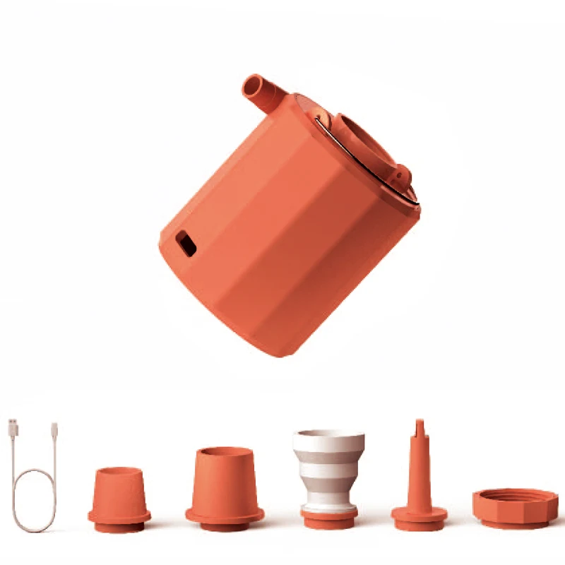 4 In 1 Inflator & vacuum pump & lantern camping air mattress USB rechargeable electric inflating deflating air pump