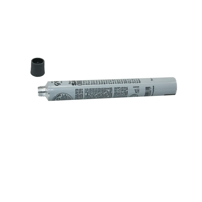 100% Recyclable Hot Sale  Dia16mm Empty  Offset Printing Metal Cylinder Lip Balm Tube Eye Cream Tubes